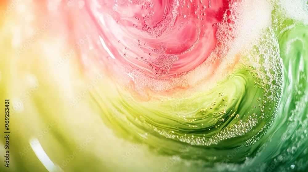 Canvas Prints A vibrant swirl of colors resembling a refreshing drink or abstract art.