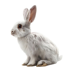 Obraz premium rabbit cut out transparent isolated on white background PNG image