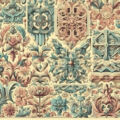 seamless pattern with flowers