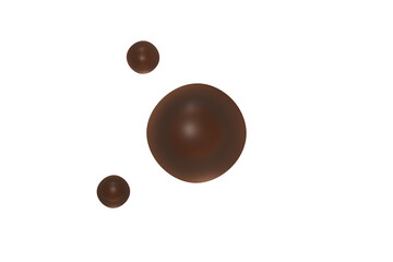 Golden liquid oil bubble, 3D