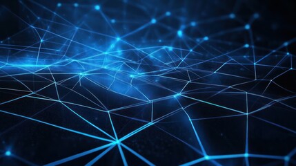 Abstract digital network with glowing lines and nodes representing connectivity.