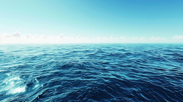 Serene ocean horizon desktop wallpaper