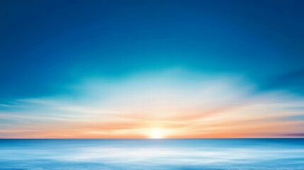 Obraz premium A smooth transition from deep navy to sky blue creating a serene and calming gradient background.