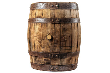 Obraz premium old wooden barrel isolated