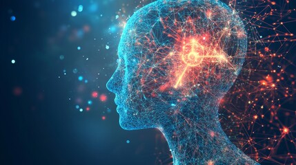 abstract digital technology background, artificial intelligence