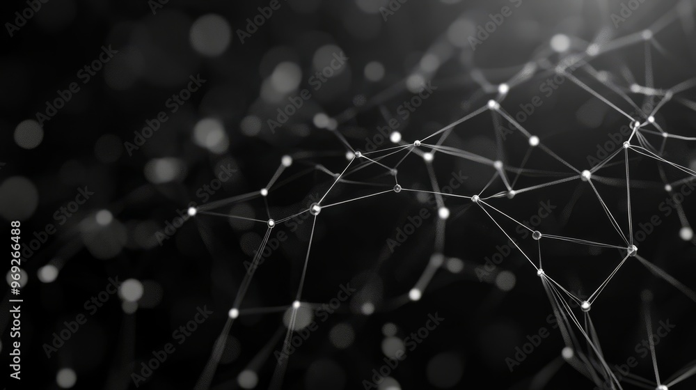 Poster ai neural nets. futuristic background of artificial intelligence neural networks. black background.