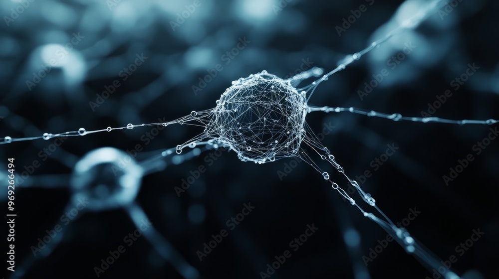 Poster ai neural nets. futuristic background of artificial intelligence neural networks. black background.