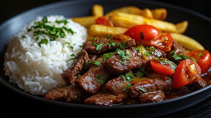 Fototapeta premium Delicious Peruvian Lomo Saltado