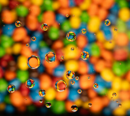 Abstract of colored candy