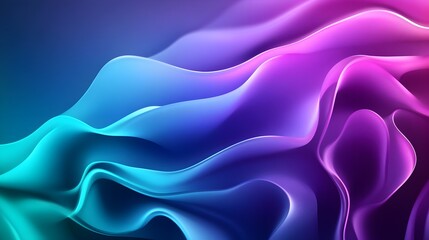 Fototapeta premium Abstract composition with smooth circular layers, soft gradient background blending from light purple to teal, futuristic and serene vibe