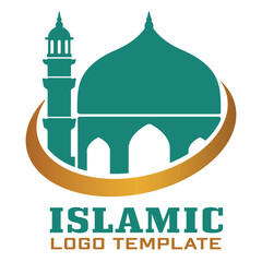 Naklejka premium Islamic logo design template vector 