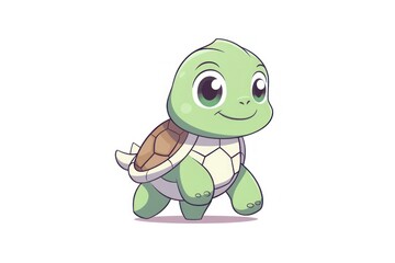 Obraz premium Turtle cartoon style animal reptile drawing.
