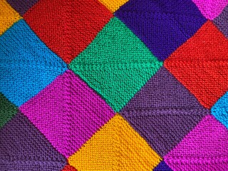 Knitted blanket handmade texture decor artistic background cozy warm photo 