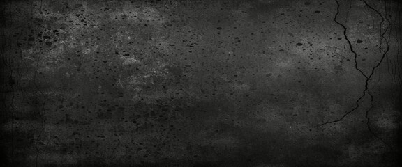 Textured black grunge background. Black concrete stone surface texture. Real smudge black chalkboard texture in classroom school college concept kid dust map blackboard background. 