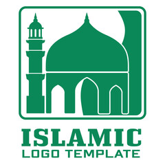 Islamic logo design template vector 