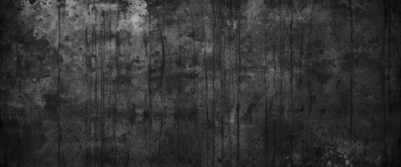 Textured black grunge background. Black concrete stone surface texture. Real smudge black chalkboard texture in classroom school college concept kid dust map blackboard background. 