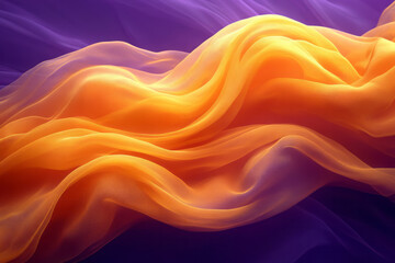 A minimalistic arrangement of yellow silk strands,