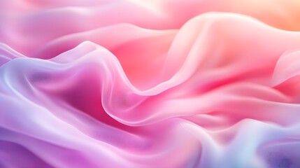 Obraz premium Fluid abstract design, pastel color palette, gentle curves, and soft lighting creating a peaceful and dreamy background