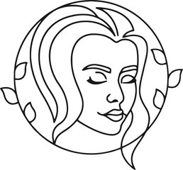 Beauty women line art luxury creative flower beauty skin care minimalist logo design