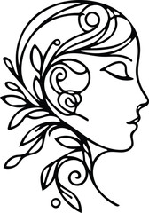 Beauty women line art luxury creative flower beauty skin care minimalist logo design