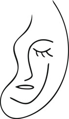 Beauty women line art luxury creative flower beauty skin care minimalist logo design