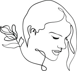 Beauty women line art luxury creative flower beauty skin care minimalist logo design