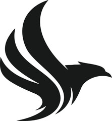 bird minimalist logo design	
