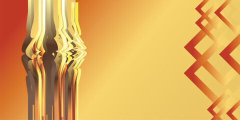 abstract yellow background with waves. vector background with space for text.