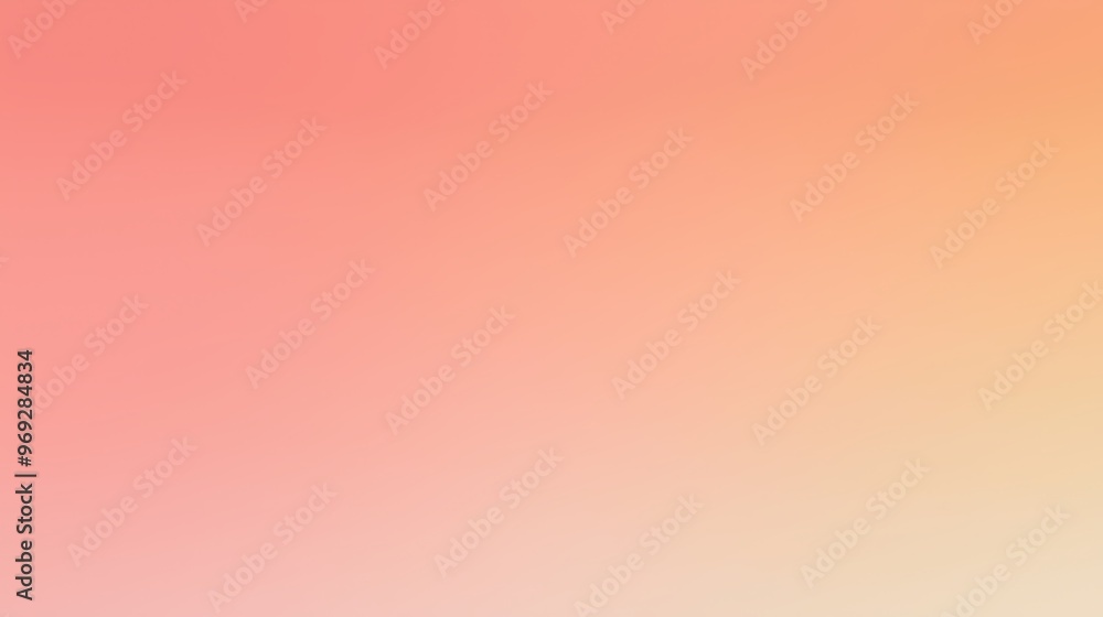 Poster a smooth, pastel gradient blending light coral into soft peach, creating a calming and gentle backgr