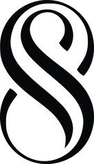 ss luxury beauty clothing and fashion modern logo design