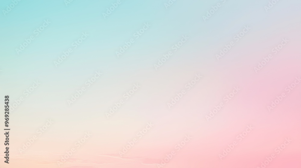 Poster a smooth pastel gradient background blending soft pinks and light blues, creating a serene and calmi