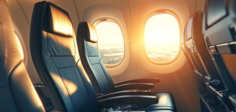 Modern travel booking interface on airplane, 3D rendering, creative elements, online ticket reservation, realistic textures, highresolution design