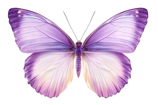 Fototapeta Soft violet butterfly insect invertebrate illustration.