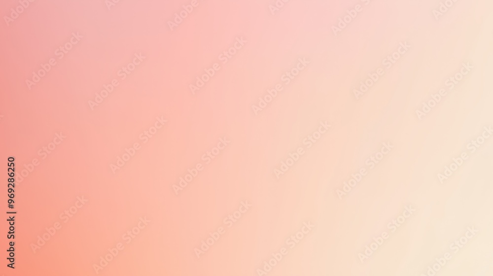 Poster a smooth, pastel gradient blending light coral into soft peach, creating a calming and gentle backgr