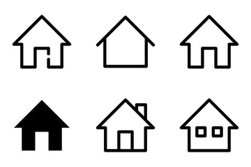 Home icon symbol vector template collection