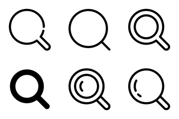 search icon symbol vector template collection