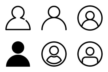 user, profile icon symbol vector template collection