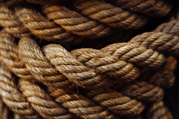 A close-up view of a rope featuring a secure knot