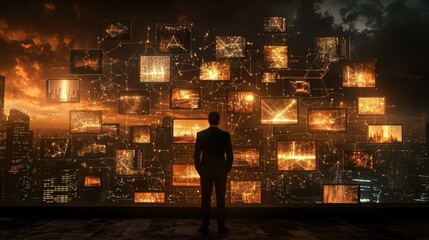 Fototapeta premium This image represents the intersection of community, innovation, and social networking.