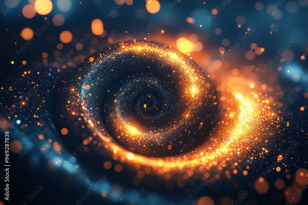Aufkleber magic twirl portal ethereal world image with generative ai collage effect