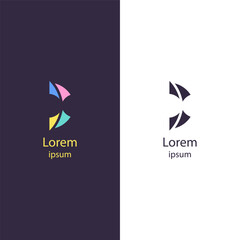 Obraz premium Abstract, modern logo with dynamic shapes and clean lines. Ideal for branding, technology firms, creative design agencies, marketing companies, and startups looking for a sleek, contemporary look.