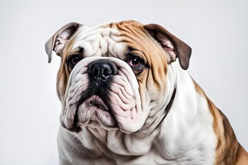 Obraz premium Bulldog on white background, AI Generated