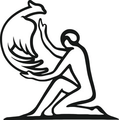 dragon's man logo design