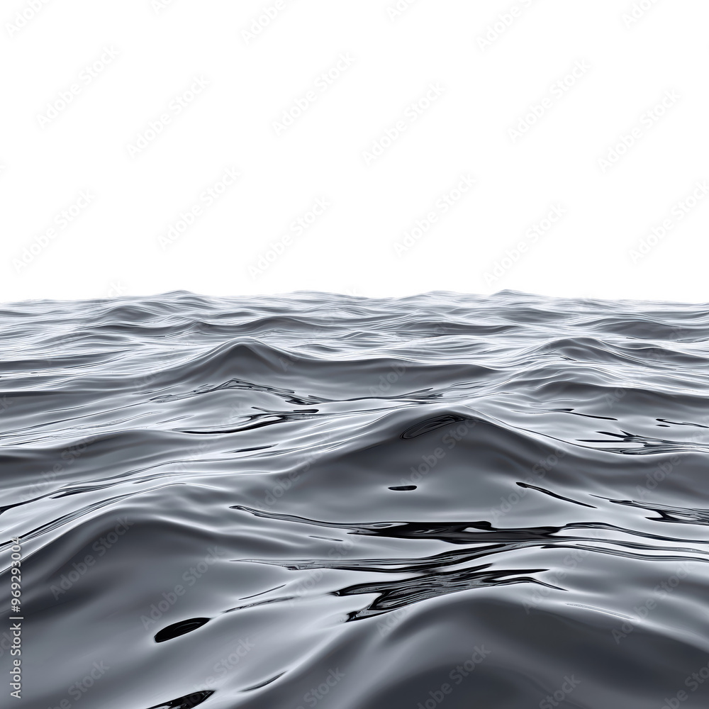Poster serene view of gentle waves on a reflective water surface, creating a calm and tranquil seascape wit