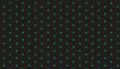 和柄（麻の葉）。日本の伝統模様、シームレスなパターン。シンプルな幾何学模様。