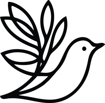 recommend clip art: bird Beauty line art luxury creative flower beauty care minimalist logo design