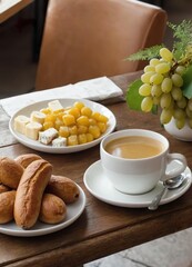 Latte Art in a Cozy Café Atmosphere