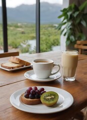 Latte Art in a Cozy Café Atmosphere