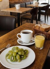 Latte Art in a Cozy Café Atmosphere