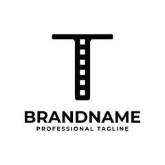 Letter T Film Logo, Perfect for Movie or Cinema Production Studios